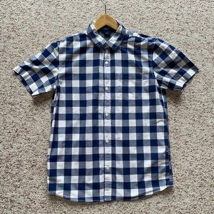 Gap boys shirt blue/white plaid